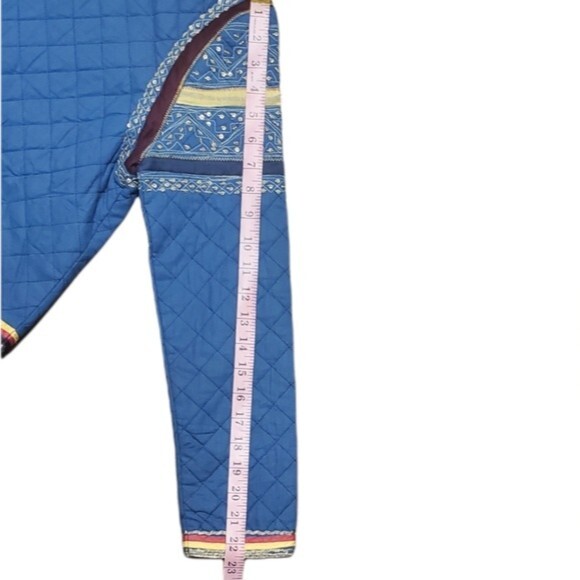 Rapsodia Quilted Embroidered Modelo/Art Artsy Granny Sequined Blue Jacket - Picture 13 of 14